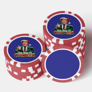 Jetons De Poker Donald Trump Noël Le chapeau du Père Noël monte