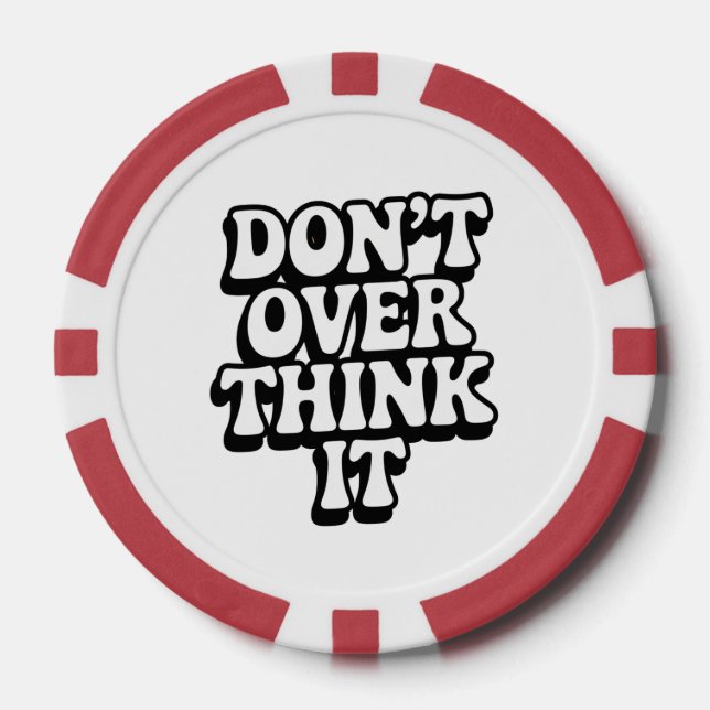 Jetons De Poker Don't Over Think It!  (Recto)
