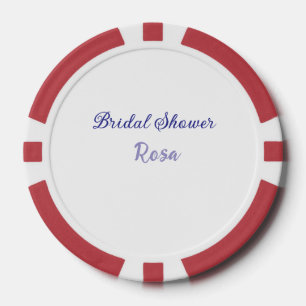 Jetons De Poker Douche de mariée violet ajouter nom date élégantst