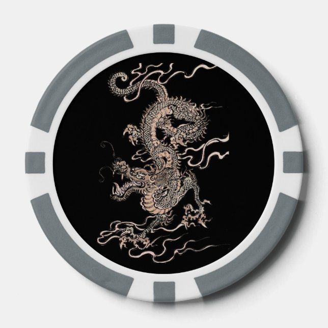 Jetons De Poker Dragon chinois (Recto)