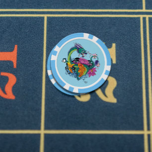 Jetons De Poker Dragon d'eau chinois Poisson Koi
