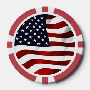 Jetons De Poker Drapeau américain