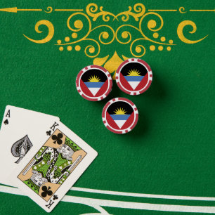 Jetons De Poker Drapeau d'Antigua-et-Barbuda