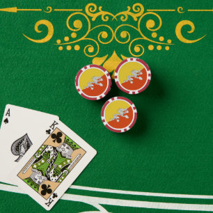 Jetons De Poker Drapeau de Butane