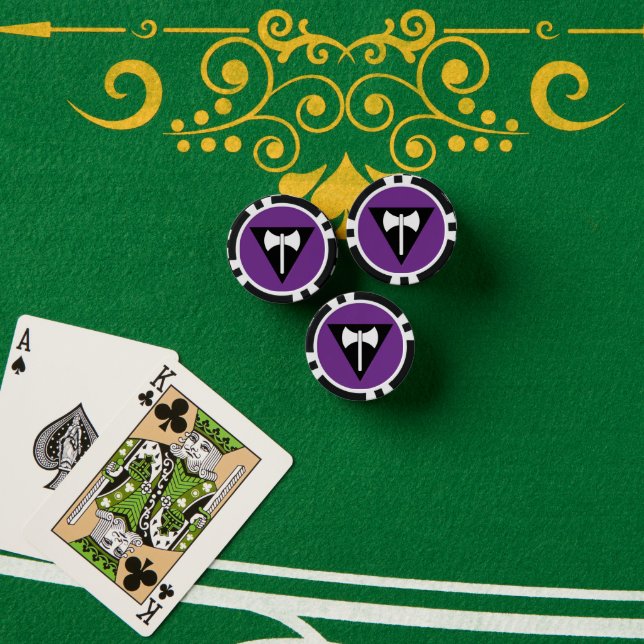 Jetons De Poker Drapeau de fierté lesbienne SlipperyJoe puissant s (Table de poker (pile))