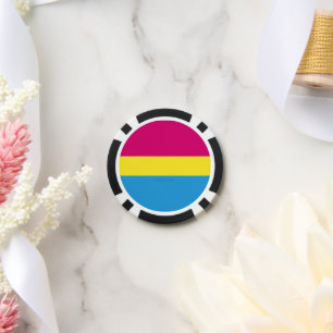 Jetons De Poker Drapeau de fierté pansexuelle SlipperyJoe rose amb