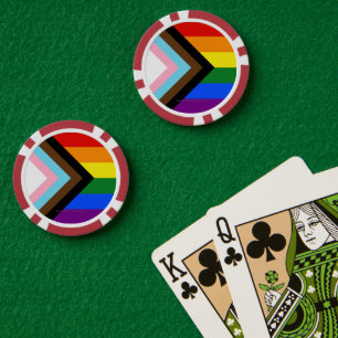 Jetons De Poker Drapeau de fierté Progress Pride de SlipperyJoe si