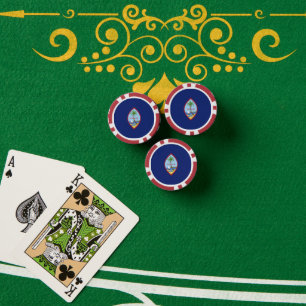 Jetons De Poker Drapeau de Guam