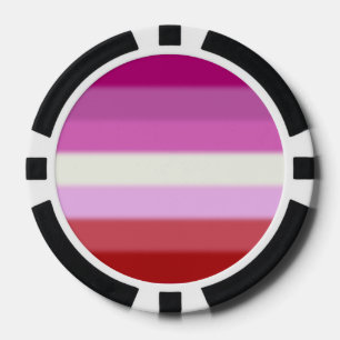 Jetons De Poker Drapeau de la Fierté lesbienne tombée