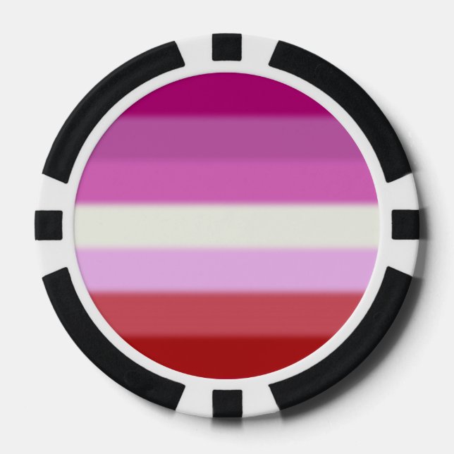 Jetons De Poker Drapeau de la Fierté lesbienne tombée (Recto)
