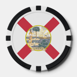 Jetons De Poker Drapeau de la Floride : l'État Ensolleillé des Flo
