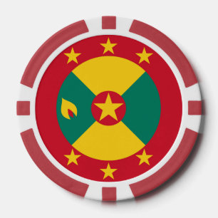 Jetons De Poker Drapeau de la Grenade