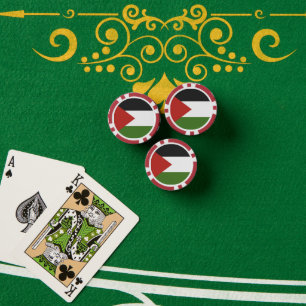 Jetons De Poker drapeau de la Palestine