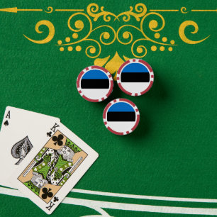 Jetons De Poker Drapeau de l'Estonie