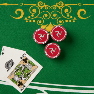 Jetons De Poker Drapeau de l'île de Man