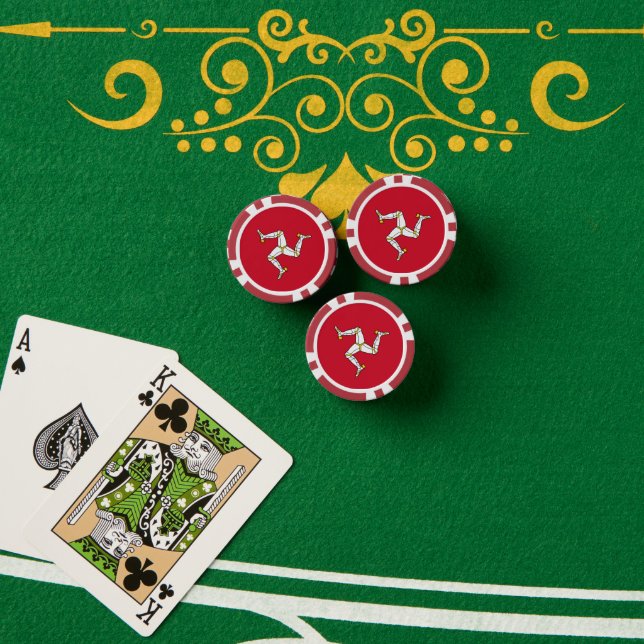 Jetons De Poker Drapeau de l'île de Man (Table de poker (pile))
