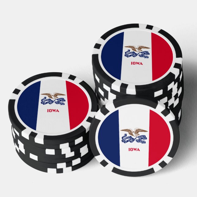 Jetons De Poker Drapeau de l'Iowa (Empiler)