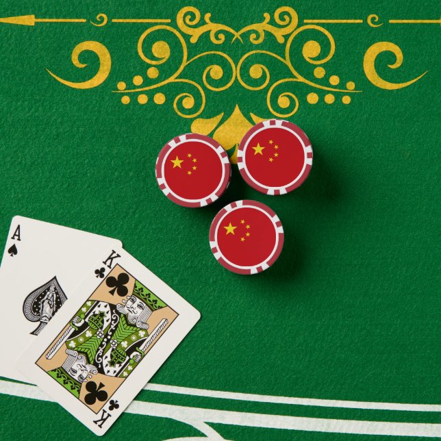 Jetons De Poker Drapeau de Macao (Table de poker (pile))