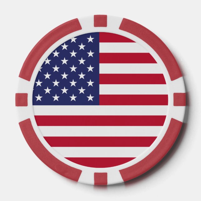 Jetons De Poker Drapeau des États-Unis d'Amérique (Recto)
