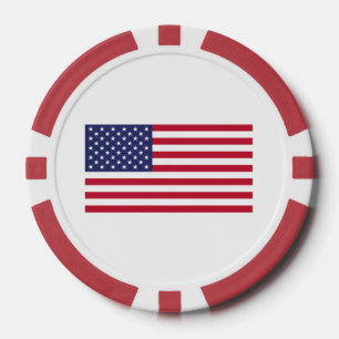 Jetons De Poker Drapeau des États-Unis d'Amérique