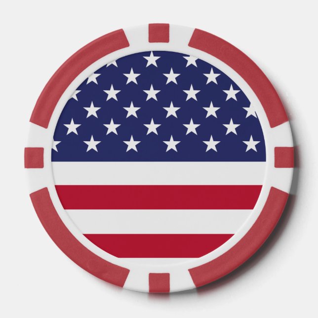 Jetons De Poker Drapeau des États-Unis d'Amérique (Recto)