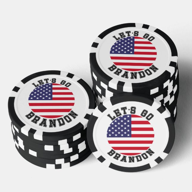 Jetons De Poker Drapeau des étoiles Brandon USA (Empiler)