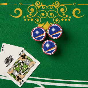 Jetons De Poker Drapeau des Îles Marshall