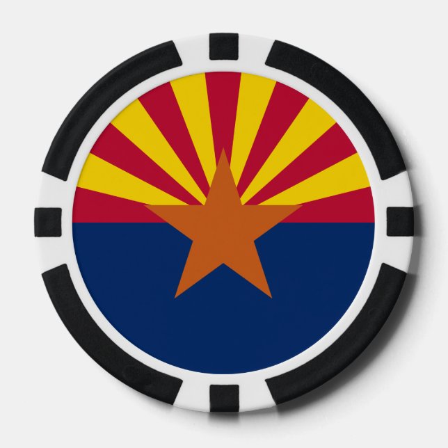 Jetons De Poker Drapeau d'État de l'Arizona (Recto)