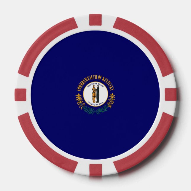 Jetons De Poker Drapeau d'État du Kentucky (Recto)