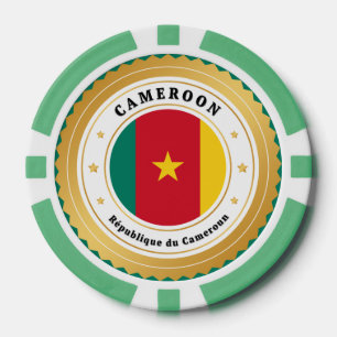 Jetons De Poker Drapeau du Cameroun