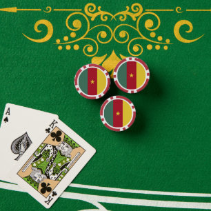 Jetons De Poker drapeau du Cameroun