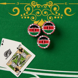 Jetons De Poker Drapeau du Kenya