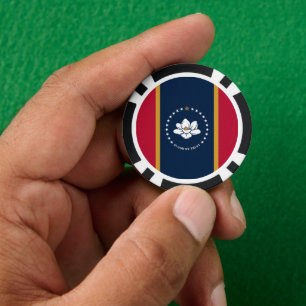 Jetons De Poker Drapeau du Mississippi