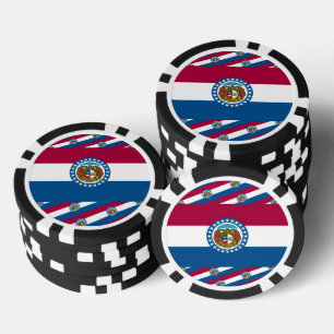 Jetons De Poker Drapeau du Missouri