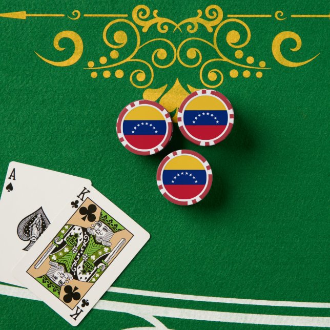 Jetons De Poker Drapeau du Venezuela (Table de poker (pile))