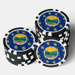 Jetons De Poker Drapeau et emblème du Montanan, Montana