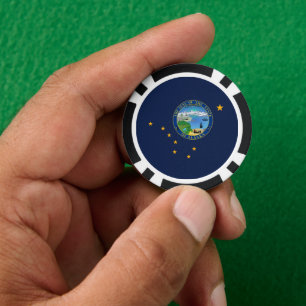 Jetons De Poker Drapeau et sceau de l'Alaska, Drapeau de l'Alaska