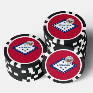 Jetons De Poker Drapeau et sceau de l'Arkansan, Drapeau de l'Arkan
