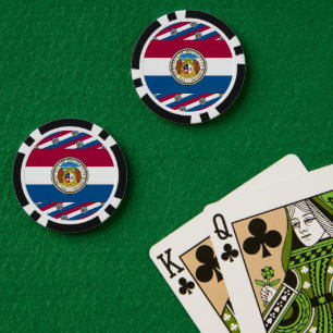 Jetons De Poker Drapeau et sceau du Missouri, Missouri