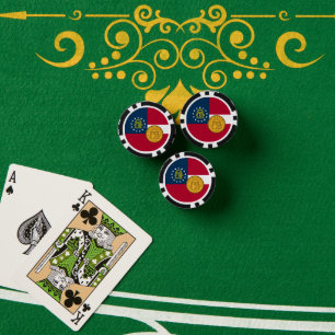 Jetons De Poker Drapeau et sceau géorgiens, Drapeau de la Géorgie