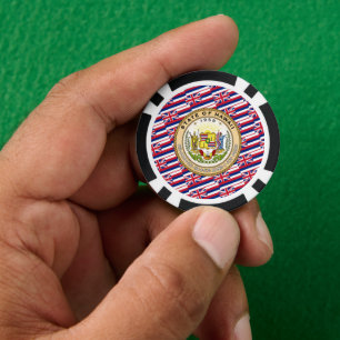 Jetons De Poker Drapeau et sceau hawaïen, Drapeau d'Hawaii