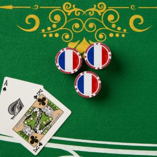Jetons De Poker drapeau français