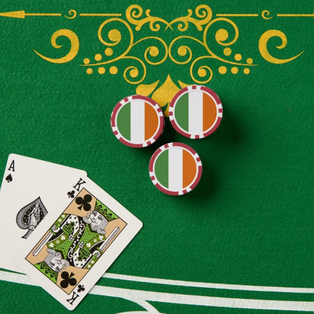 Jetons De Poker Drapeau irlandais (Table de poker (pile))