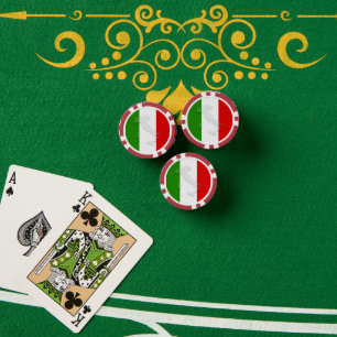 Jetons De Poker Drapeau italien