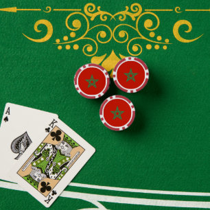 Jetons De Poker drapeau marocain