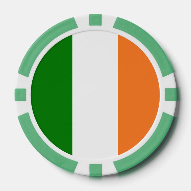 Jetons De Poker Drapeau total de l'Irlande (Recto)