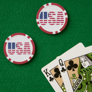 Jetons de poker Drapeau USA - American Spirit Casi