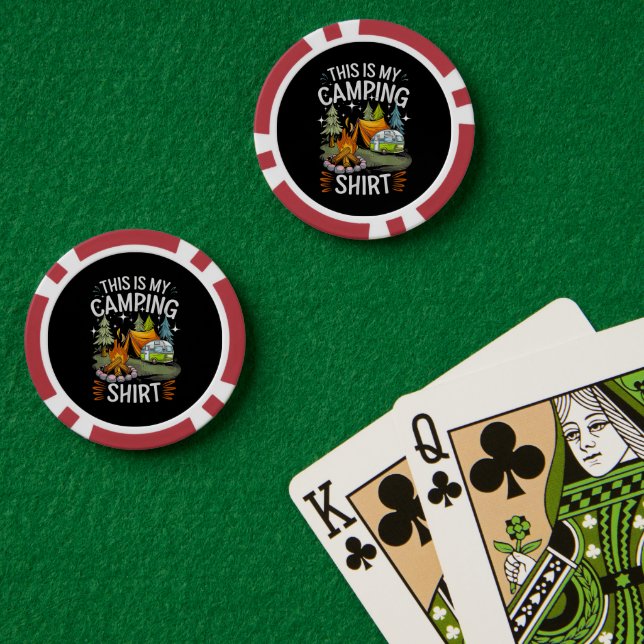 Jetons De Poker Drôle C'est Mon Camping Pour Campeur (Table de poker (double))