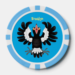 Jetons De Poker Drôle dessin animé de Magpie australienne