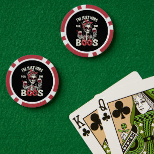 Jetons De Poker Drôle Je suis juste ici pour les fantômes squelet